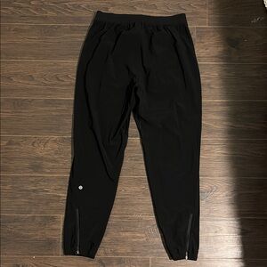 lululemon athletica Black Track Jogger Pants with Ankle Zips